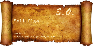 Sali Olga névjegykártya