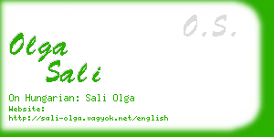 olga sali business card